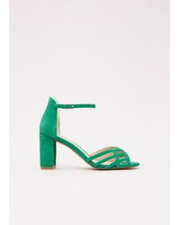 Phase Eight - Suede Strappy High Block Sandals - Lyst