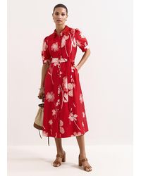 Phase Eight - Delphine Floral Midi Shirt Dress - Lyst