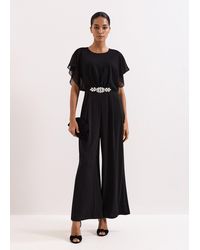 Phase Eight - Petite Velma Jewelled Belt Jumpsuit - Lyst