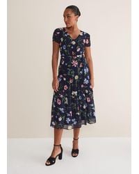 Phase Eight - 's Lola Floral Tiered Midi Dress - Lyst