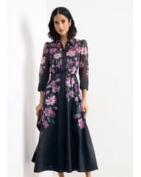 Phase Eight - Anabelle Print Midi Shirt Dress - Lyst