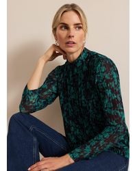 Phase Eight - Dina Printed Mesh Top - Lyst