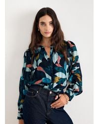 Phase Eight - Lyla Abstract Petal Print Blouse - Lyst