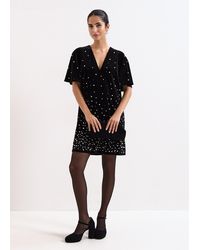 Phase Eight - Pennie Velvet Pearl Tunic Dress - Lyst