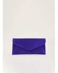 Phase Eight - Wendie Dark Suede Clutch Bag - Lyst