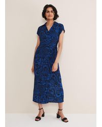 Phase Eight - Mara Abstract Print Wrap Dress - Lyst