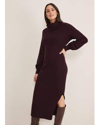 Phase Eight - Aileen Maxi Roll Neck Knit Dress - Lyst