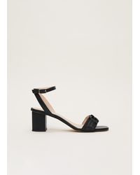 Phase Eight - Leather Open Toe Block Heels - Lyst