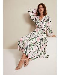 Phase Eight - Petite Penny Floral Midi Dress - Lyst