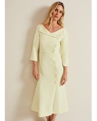 Phase Eight - Sienna Tux Button Midi Dress - Lyst