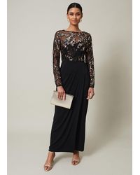 Phase Eight - Jacinta Sequin Jersey Maxi Dress - Lyst