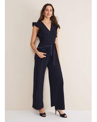 Phase Eight - Kallie V Neck Frill Jumpsuit - Lyst