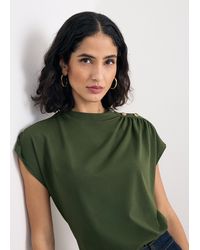 Phase Eight - Paige Ponte Button Top - Lyst