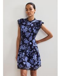 Phase Eight - Caraline Mini Broidery Floral Dress - Lyst