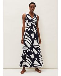 Phase Eight - Ostia Abstract Stripe Maxi Dress - Lyst