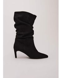 Phase Eight - 's Black Suede Boots - Lyst