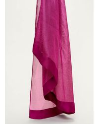 Phase Eight - Satin Trim Scarf - Lyst