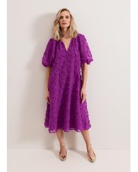 Phase Eight - Bella Textured Midi Dress - Lyst