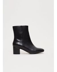 Phase Eight - Leather Block Heel Ankle Boot - Lyst