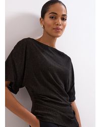 Phase Eight - Martha Shimmer Draped Top - Lyst