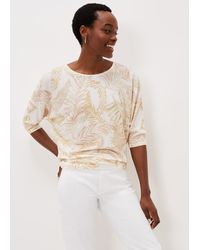 Phase Eight - Hollie Cotton Palm Print Jumper - Lyst