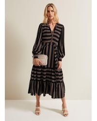 Phase Eight - Laura Stripe Midaxi Dress - Lyst