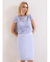 Phase Eight - Petite Daisy Lace Top Midi Dress - Lyst