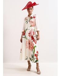 Phase Eight - Petite Anabella Floral Shirt Midi Dress - Lyst