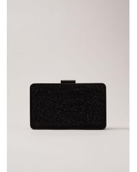 Phase Eight - 's Black Sparkly Clutch Bag - Lyst