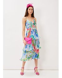 Phase Eight - 's River Floral Tiered Midi Dress - Lyst