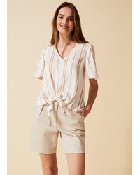 Phase Eight - 's Leanna Stripe Tie Blouse - Lyst