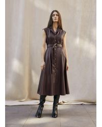 Phase Eight - Ellie Faux Leather Shirt Dress - Lyst