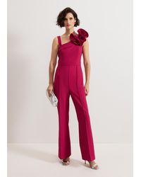 Phase Eight - Roxana Ruffle One Shoulder Jumpsuit - Lyst