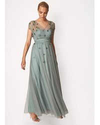 aya tulle dip dyed maxi dress