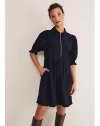 Phase Eight - 's Candice Navy Zip Mini Dress - Lyst