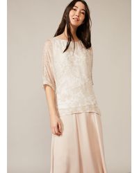 Phase Eight - Akeno Print Silk Blouse - Lyst