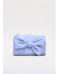 Phase Eight - Satin Knot Front Box Clutch Bag - Lyst