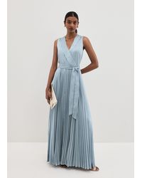 Phase Eight - Bonnie Pleated Wrap Satin Maxi Dress - Lyst