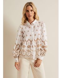 Phase Eight - Amaya Broderie Shirt - Lyst