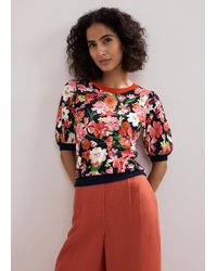 Phase Eight - Mel Printed Knit T-Shirt - Lyst