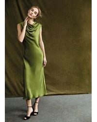 Phase Eight - Hallie Satin Cowl Neck Midi Dress - Lyst