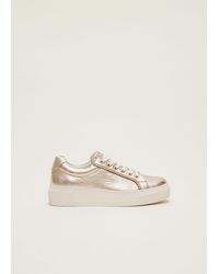 Phase Eight - Leather Platform Trainers - Lyst