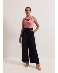 Phase Eight - Sabina Satin Wide Leg Jumpsuit - Lyst