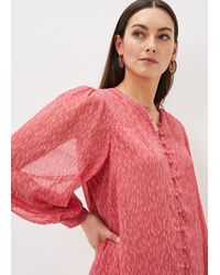 Phase Eight - Sharpay Printed Chiffon Blouse - Lyst