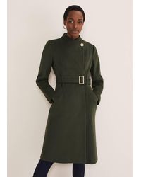 Phase Eight - 's Susie Collarless Wrap Coat - Lyst