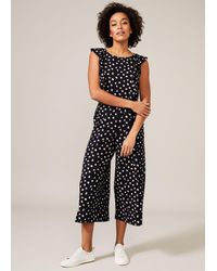 Phase Eight - Electra Ditsy Spot Print Jumpsuit - Lyst
