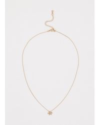 Phase Eight - Delicate Bow Charm Necklace - Lyst