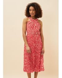 Phase Eight - Yas Abstract Print Halterneck Dress - Lyst