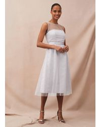 Phase Eight - Evadine Pearl Embellished Tulle Dress - Lyst