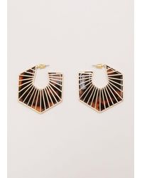 Phase Eight - Tort Large Hexagon Hoop Earrings - Lyst